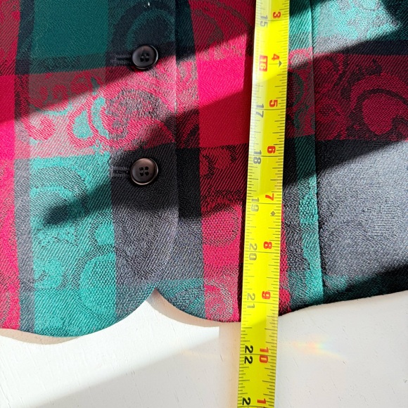 Vintage Pendleton Vest 8 Multicolor Plaid 100% Pure New Virgin Wool Made In USA - Picture 8 of 11